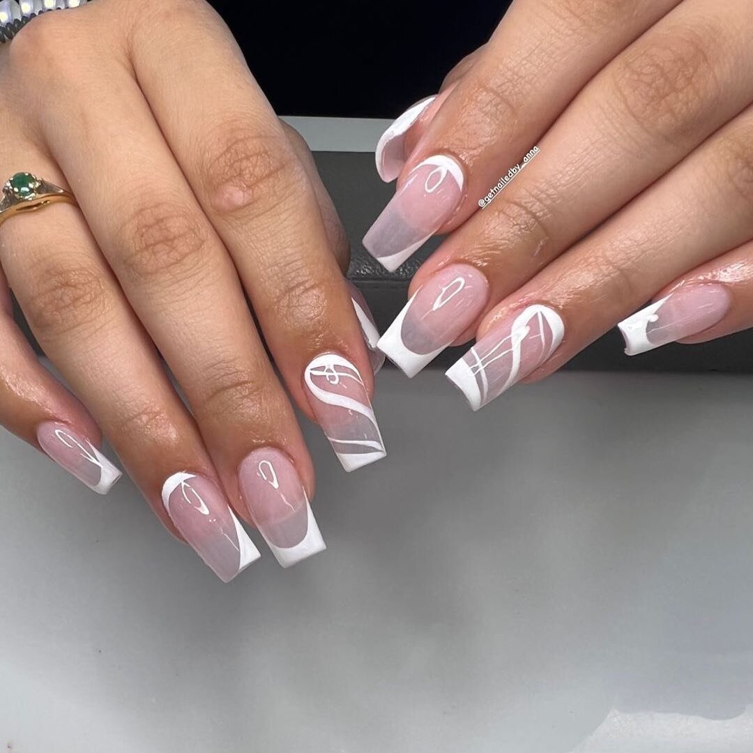 #repost • @getnailedby_anna #coloracrylicnail #acrylicnails #nudeacrylic #coffinshapednails #swirlnails #trendynails #nailpolish #gelpolish #naildoneright #nailsofinstagram #nailinspo #nailart #jerseycitynails #gelmanicure #naildesigns #nailsof